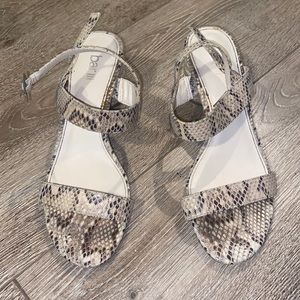 Bar III Snake print block sandal size 8.5